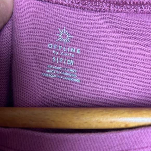 Ofline By Aerie Up all night Club Long Sleeve Sweatshirt Size S oversized - Picture 4 of 10